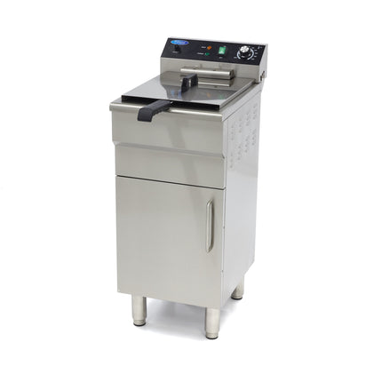 Deep Fryer | 16L | 1 Basket | with Drain Tap and Stand | 400V 1
