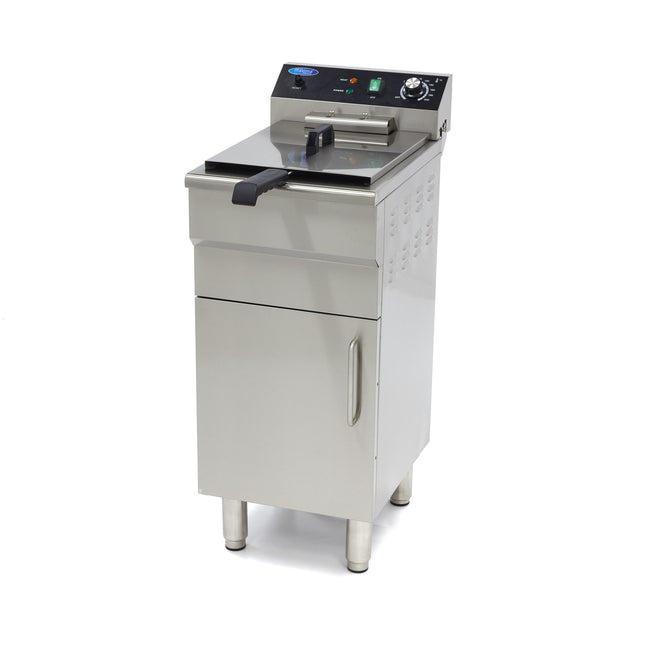 Deep Fryer | 16L | 1 Basket | with Drain Tap and Stand | 400V 1