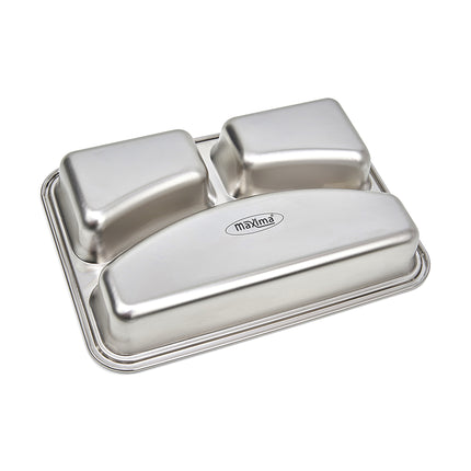 Plate | 3 Compartments | Stainless Steel | Dishwasher Safe 4