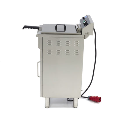 Deep Fryer | 16L | 1 Basket | with Drain Tap and Stand | 400V 3