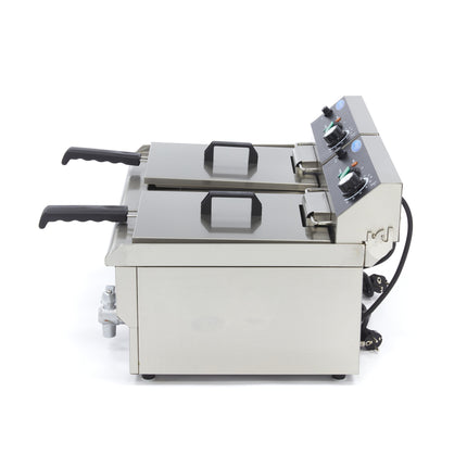 Deep Fryer | 2 x 13L | 2 Baskets | with Drain Tap 3