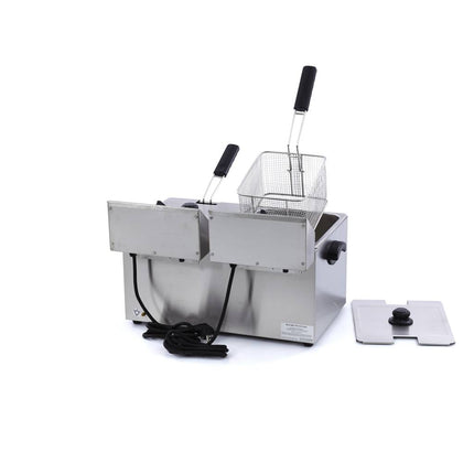 Deep Fryer | 2 x 8L | 2 Baskets | with Drain Tap 4