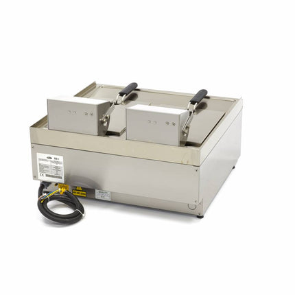 Deep Fryer | 2 x 10L | 2 Baskets | with Drain Tap | 400V 4