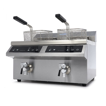 Deep Fryer | 2 x 8L | 2 Baskets | with Drain Tap | Induction 5