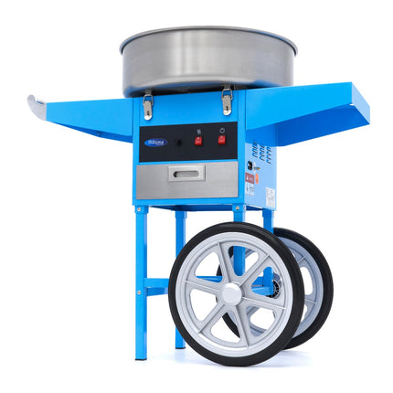Candy Floss Machine – Ø 52cm – Blue – with Cart 1