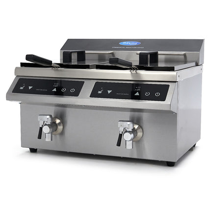 Deep Fryer | 2 x 8L | 2 Baskets | with Drain Tap | Induction 7