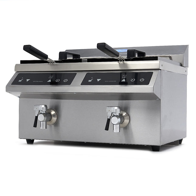 Deep Fryer | 2 x 8L | 2 Baskets | with Drain Tap | Induction 1