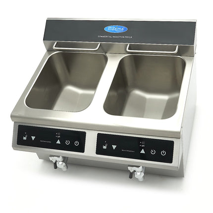 Deep Fryer | 2 x 8L | 2 Baskets | with Drain Tap | Induction 8