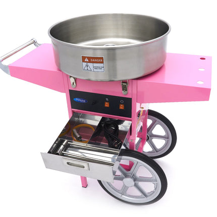 Candy Floss Machine – Ø 52cm – Pink – with Cart 9