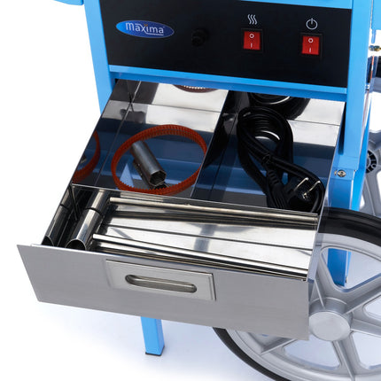 Candy Floss Machine – Ø 52cm – Blue – with Cart 13
