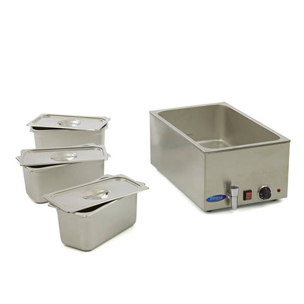 Bain Marie | with Tap | incl 3 x 1/3 GN Set | Electric 5