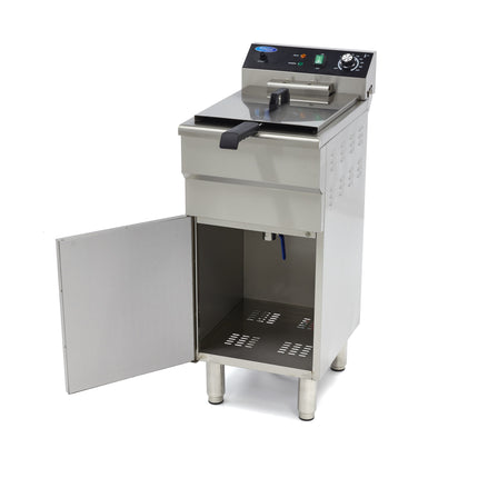 Deep Fryer | 16L | 1 Basket | with Drain Tap and Stand | 400V 7