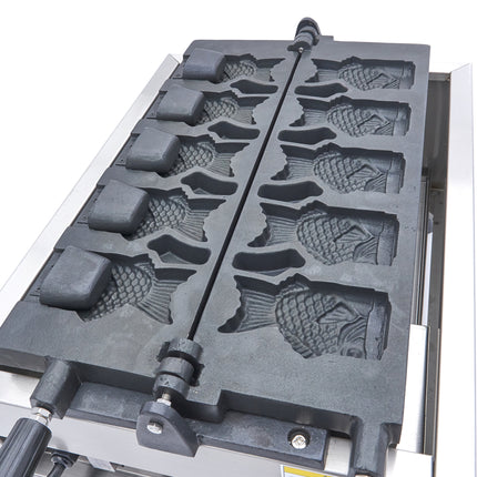 Waffle Maker | 5 Taiyaki / Fish Shapes | Rotatable | Digital 7