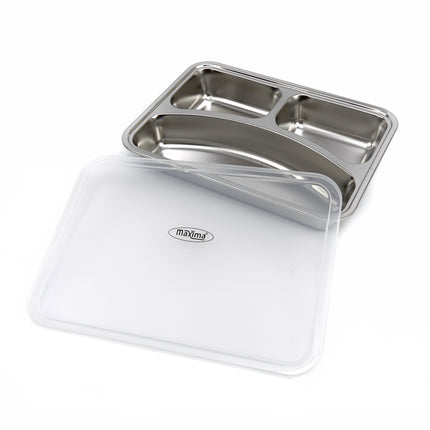 Lid for 3 Compartment Plate | Plastic | Dishwasher Safe 4