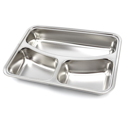 Plate | 3 Compartments | Stainless Steel | Dishwasher Safe 2