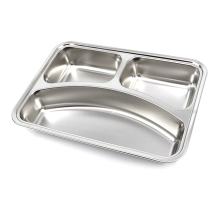 Plate | 3 Compartments | Stainless Steel | Dishwasher Safe 1