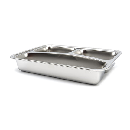 Plate | 3 Compartments | Stainless Steel | Dishwasher Safe 3