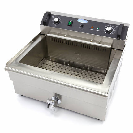 Deep Fryer | 30L | 1 Basket | with Drain Tap 9