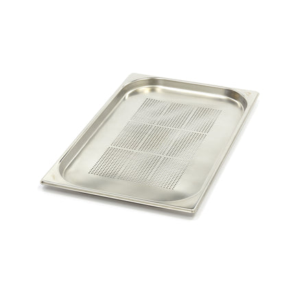 Gastronorm Container | 1/1 GN | 2cm Deep | Stainless Steel | Perforated 1