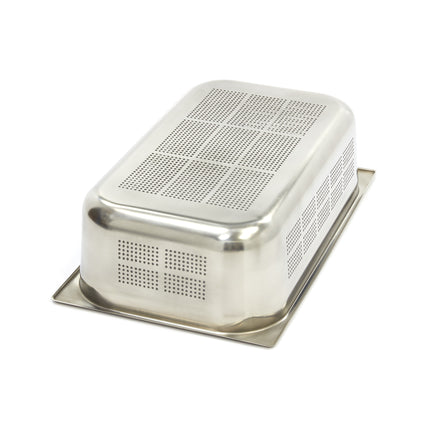 Gastronorm Container | 1/1 GN | 15cm Deep | Stainless Steel | Perforated 2