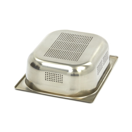 Gastronorm Container | 1/2 GN | 10cm Deep | Stainless Steel | Perforated 2