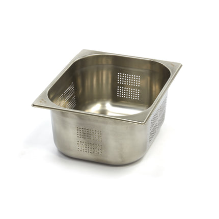 Gastronorm Container | 1/2 GN | 15cm Deep | Stainless Steel | Perforated 1