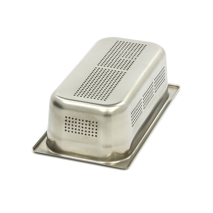 Gastronorm Container | 1/3 GN | 10cm Deep | Stainless Steel | Perforated 2