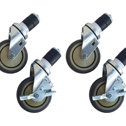 Worktable wheels 4 pcs | 2 with brakes | 4 inch / 10.2 cm 1